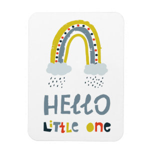 Hello My Little One Rainbow Magnet