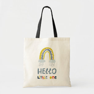 Hello My Little One Rainbow Tote Bag