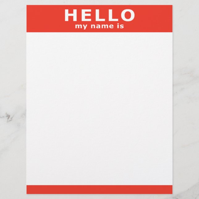 hello my name is... (Front)