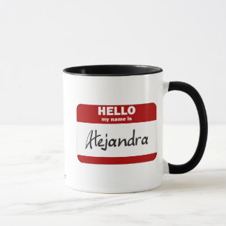 Hello My Name Is Alejandra (Red) Mug