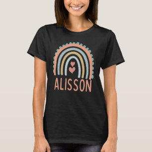 Hello My Name Is ALISSON Rainbow Name Custome Pre T-Shirt