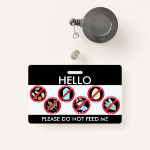 Hello My Name is Allergic To Custom Top 8 Allergen ID Badge