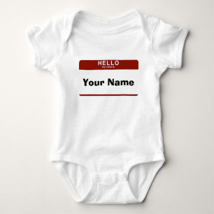 Hello My Name Is Baby Bodysuit