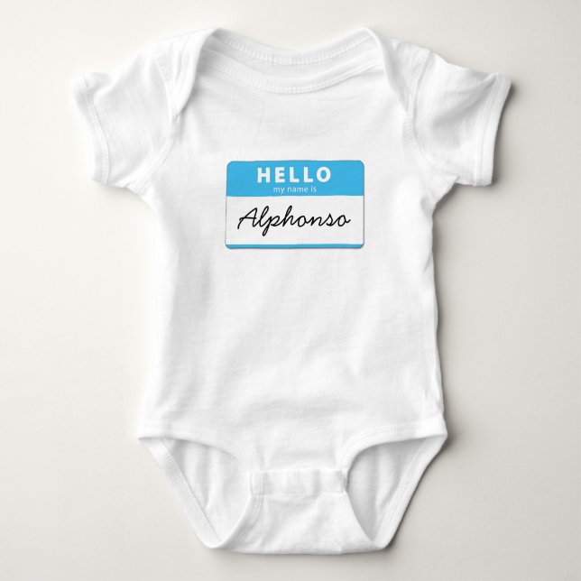Hello, My Name is... Baby Bodysuit (Front)