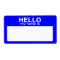 Hello My Name is, Blue Name Tag Labels