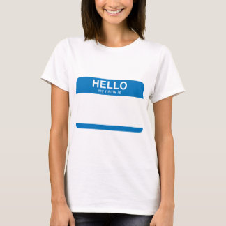 Hello My Name Is - Blue T-Shirt