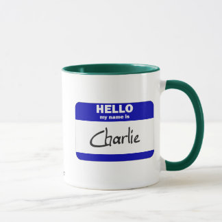 Hello My Name Is Charlie (Blue) Mug