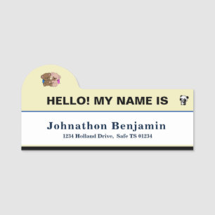 Hello My Name Is Child Boy Girl ID Identification Tag