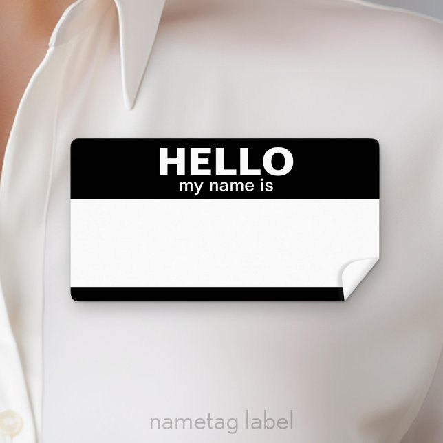 Hello my name is -- classic labels (Hello my name is Label)