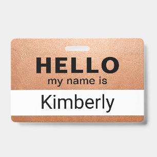 Hello My Name Is - Custom Business Employee Name ID Badge