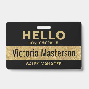 Hello My Name Is - Custom Business Employee Name ID Badge
