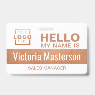 Hello My Name Is - Custom Business Employee Name ID Badge