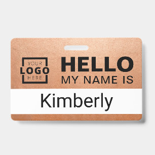 Hello My Name Is - Custom Business Employee Name ID Badge