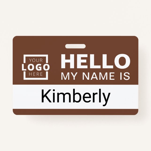 Hello My Name Is - Custom Business Employee Name ID Badge (Front)