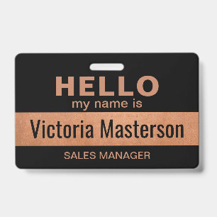 Hello My Name Is - Custom Business Employee Name ID Badge