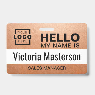 Hello My Name Is - Custom Business Employee Name ID Badge
