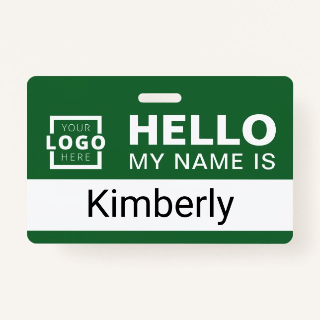 Hello My Name Is - Custom Business Employee Name ID Badge (Front)
