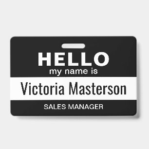 Hello My Name Is - Custom Business Employee Name ID Badge
