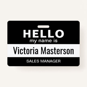 Hello My Name Is - Custom Business Employee Name ID Badge