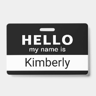 Hello My Name Is - Custom Business Employee Name ID Badge