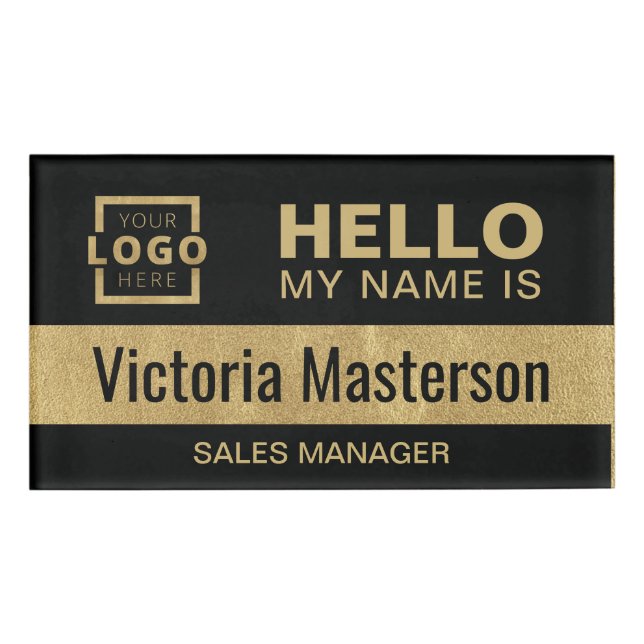 Hello My Name Is - Custom Business Employee Tag (Front)
