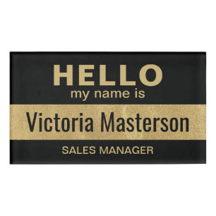 Hello My Name Is - Custom Business Employee Tag