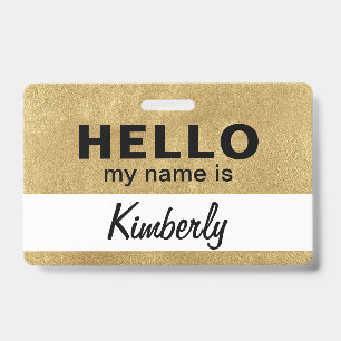 Hello My Name Is - Custom Script Employee Name ID Badge