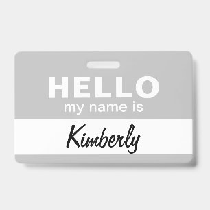 Hello My Name Is - Custom Script Employee Name ID Badge