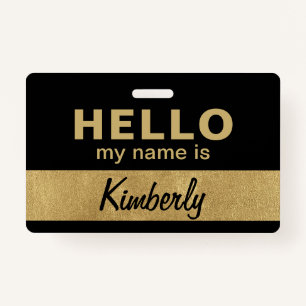 Hello My Name Is - Custom Script Employee Name ID Badge