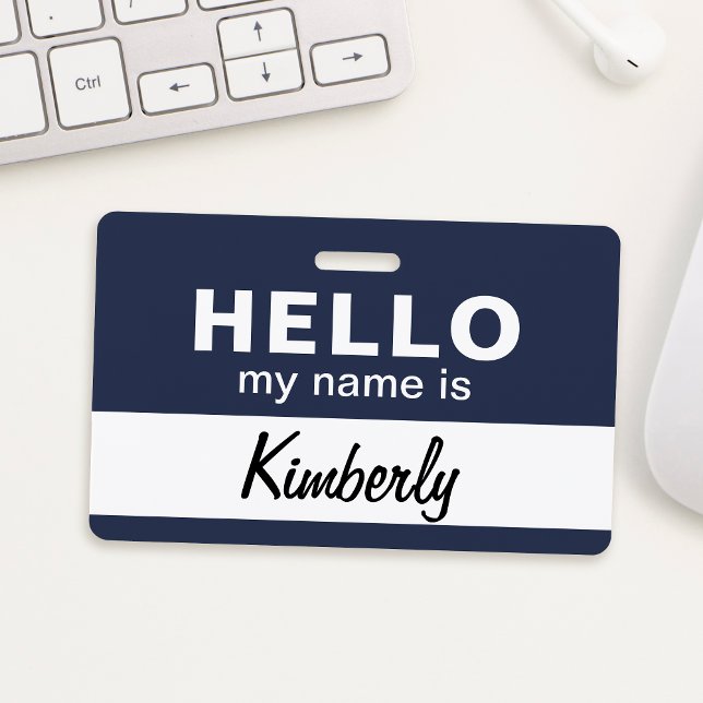 Hello My Name Is - Custom Script Employee Name ID Badge (Creator Uploaded)