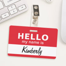 Hello My Name Is - Custom Script Employee Name