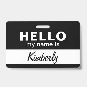 Hello My Name Is - Custom Script Employee Name ID Badge