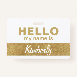Hello My Name Is - Custom Script Employee Name ID Badge