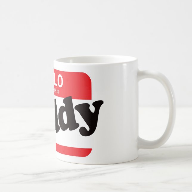Hello My Name Is Daddy Coffee Mug (Right)