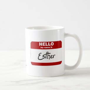 Hello My Name Is Esther (Red) Coffee Mug