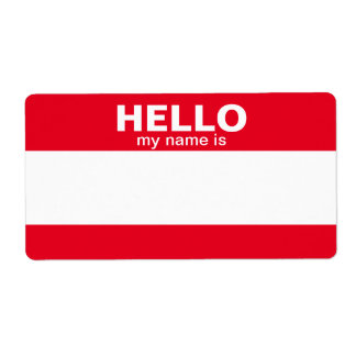 Hello My Name Is.... event badge / sticker/ label