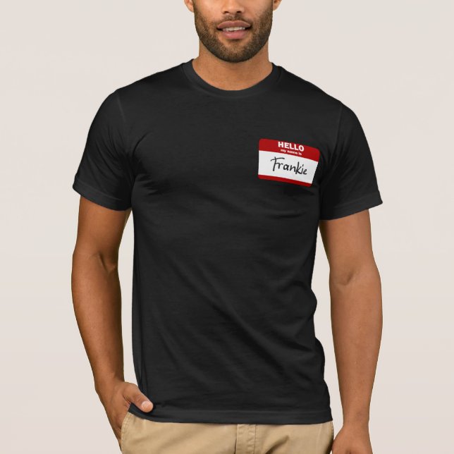 Hello My Name Is Frankie (Red) T-Shirt (Front)