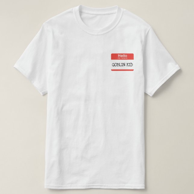 Hello my name is goblin kid t-shirt (Design Front)