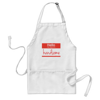 "Hello My Name Is Handsome" Standard Apron