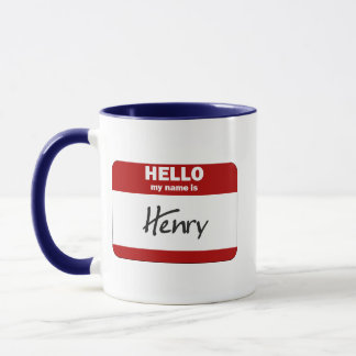 Hello My Name Is Henry (Red) Mug