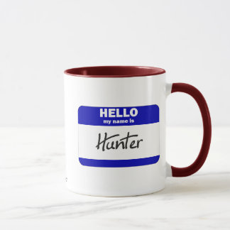 Hello My Name Is Hunter (Blue) Mug