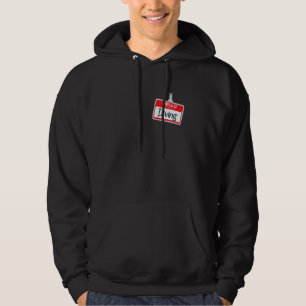 Hello My Name Is Irving Lazy Halloween Costume Nam Hoodie