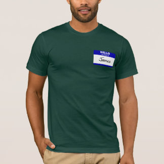 Hello My Name Is James (Blue) T-Shirt