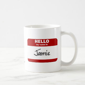 Hello My Name Is Jamie (Red) Coffee Mug