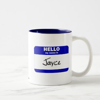 Hello My Name Is Jayce (Blue) Two-Tone Coffee Mug