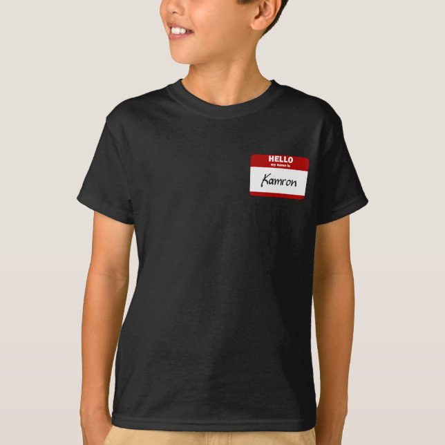Hello My Name Is Kamron (Red) T-Shirt (Front)