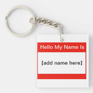 Hello my name is key ring