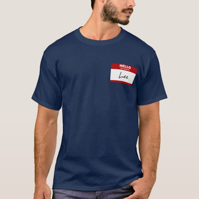 Hello My Name Is Lee (Red) T-Shirt (Front)