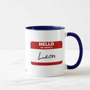 Hello My Name Is Leon (Red) Mug