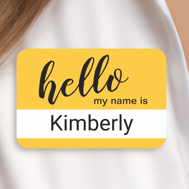 Hello My Name Is - Modern Calligraphy Custom Tag (Creator Uploaded)